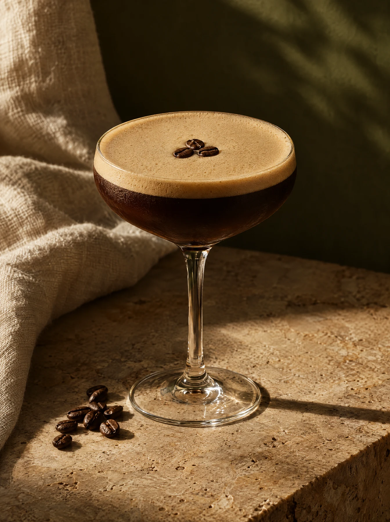 Cóctel de espresso en copa